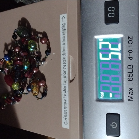 ESMOR MULTICOLORED ART GLASS AND MIXED BEADED SILVER-TONE 37-41" NECKLACE - Picture 10 of 11